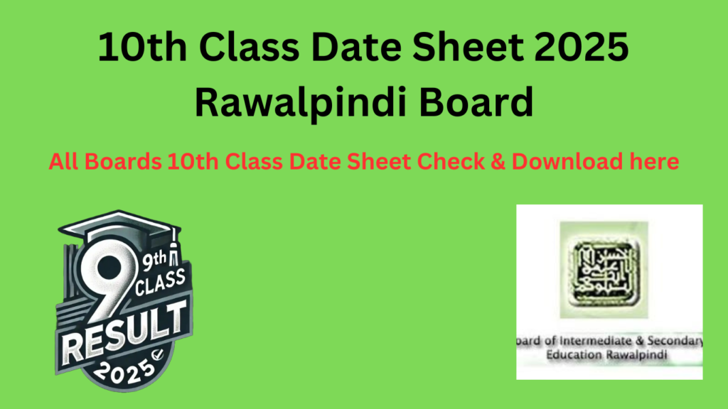 10th Class Date Sheet 2025