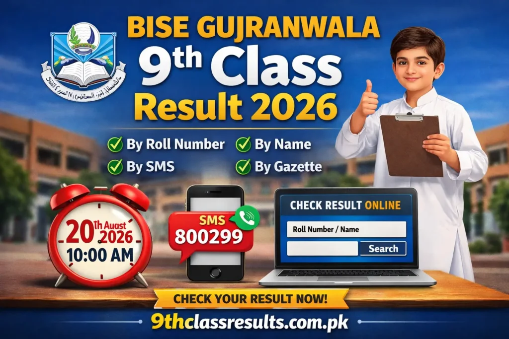 9th Class Result 2026 Gujranwala Board
