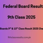 federal board 9th class result 2025