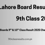 9th class result 2025 lahore Board