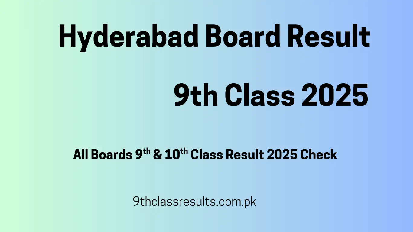 9th Class Result 2025 Hyderabad Board