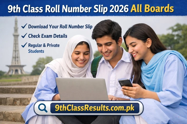 9th Class Roll Number Slip 2026 All Boards