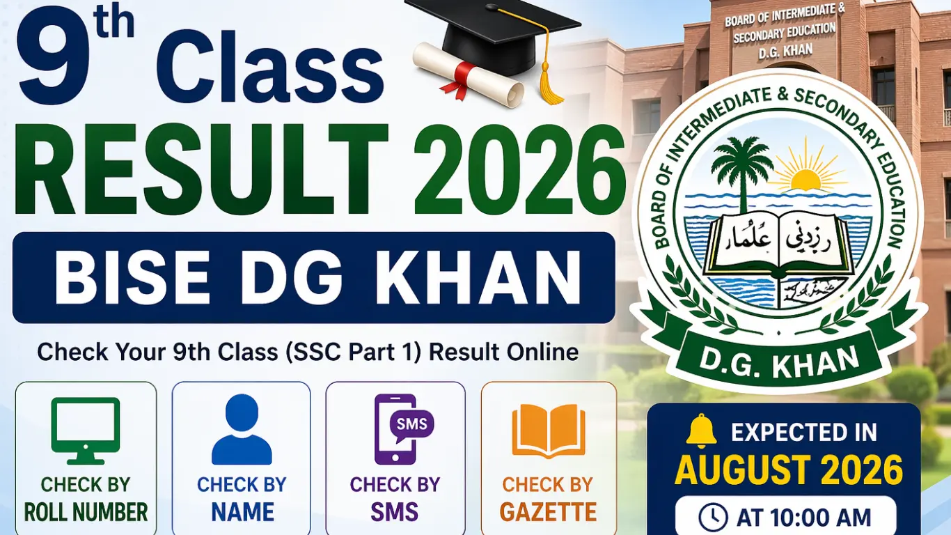 9th Class Result 2026 BISE DG Khan