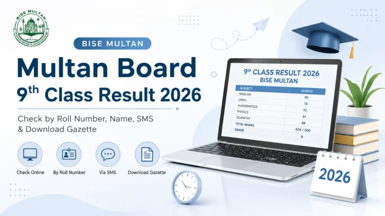 Multan Board 9th Class Result 2026
