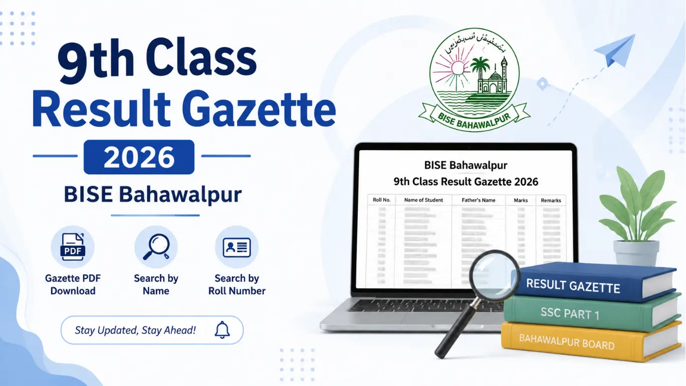 9th Class Result Gazette 2026 BISE Bahawalpur