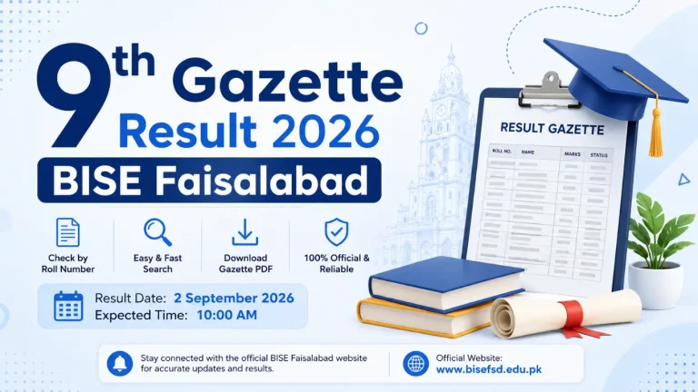 9th Gazette Result 2026 BISE Faisalabad